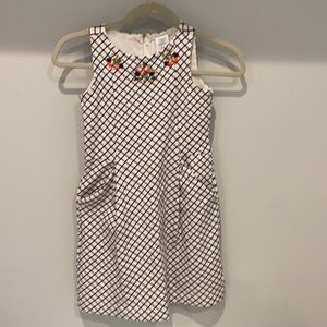Crewcuts checkered and bejeweled dress